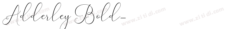 Adderley Bold字体转换